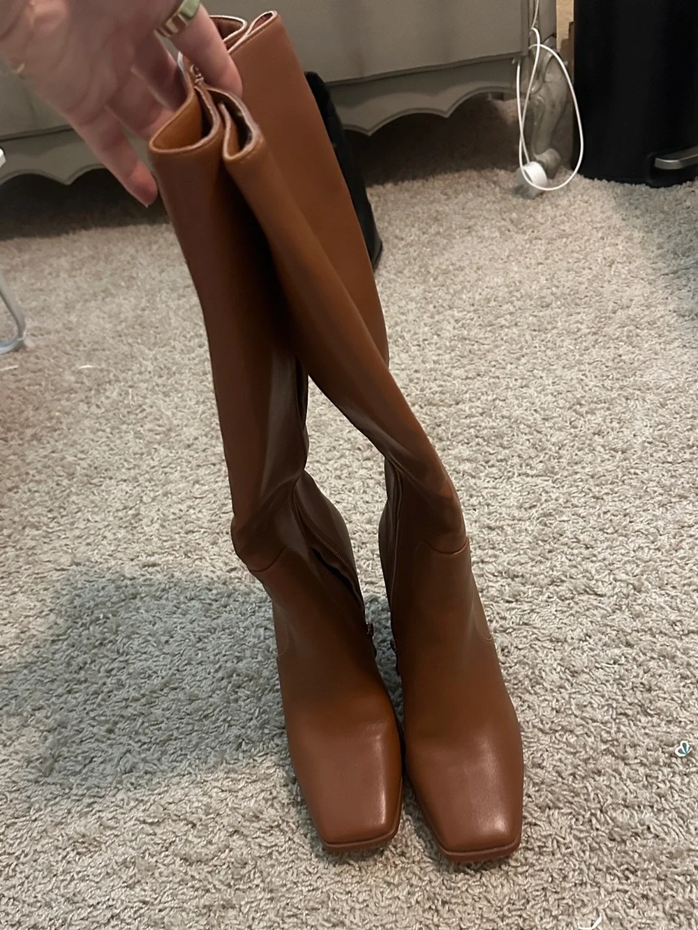 Square toe boots